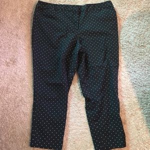 Liz Claiborne black polkadot pants